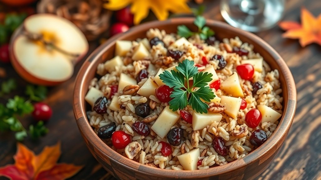 Wild Rice Salad with Apples and Dried Cherries
