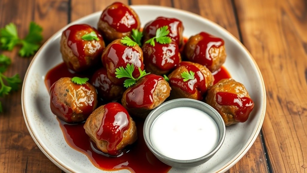 Slow Cooker BBQ Ranch Meatballs