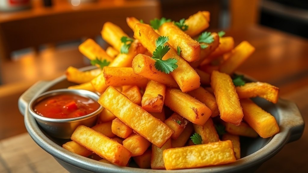 Roasted Garlic Parmesan Polenta Fries