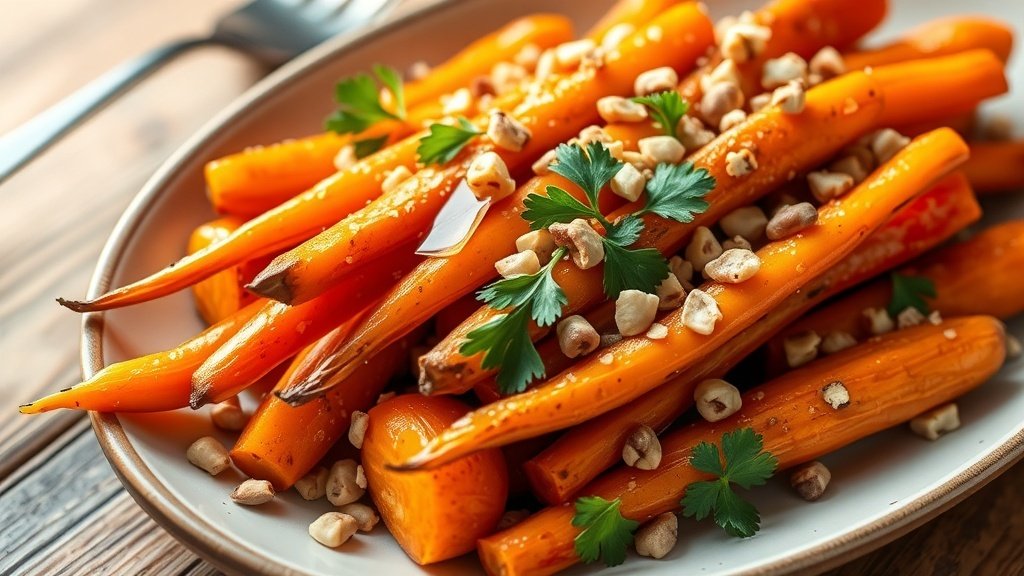 Roasted Carrots with Brown Butter and Hazelnuts