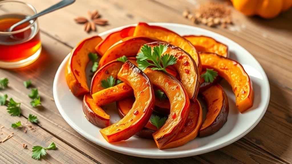 Spiced Roasted Pumpkin Wedges