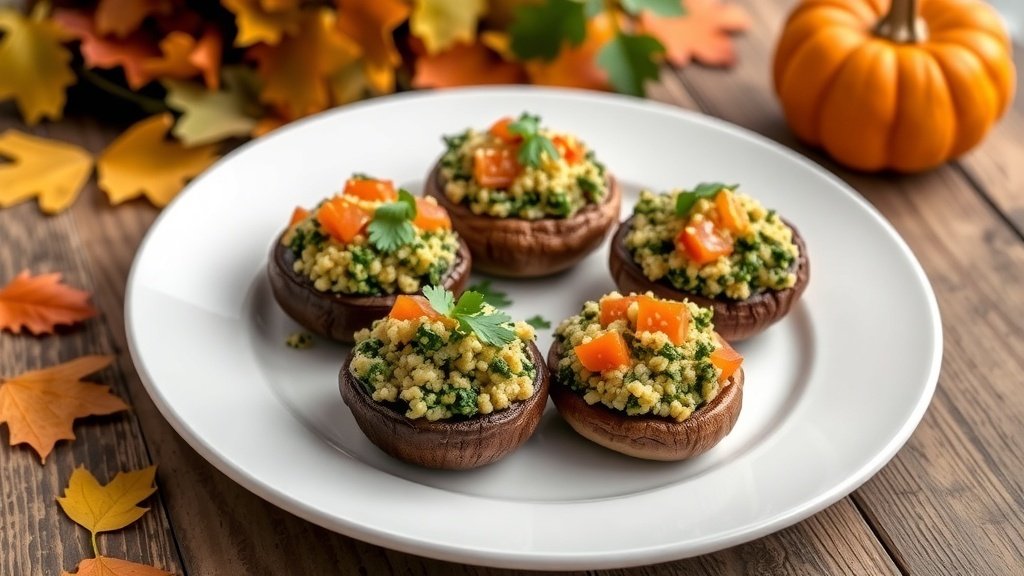 Vegetarian Stuffed Portobello Mushrooms