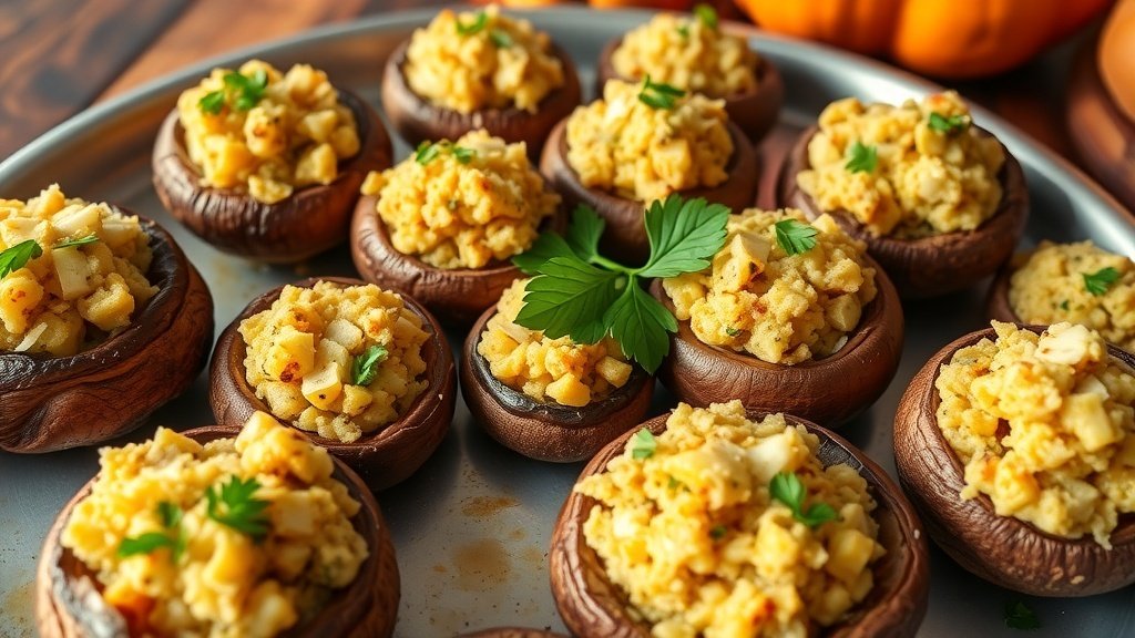 Stuffed Mushrooms with Garlic and Parmesan