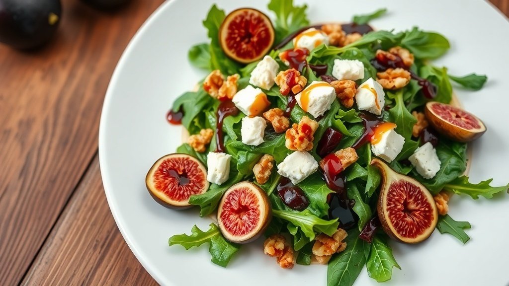 Arugula and Fig Salad with Balsamic Reduction