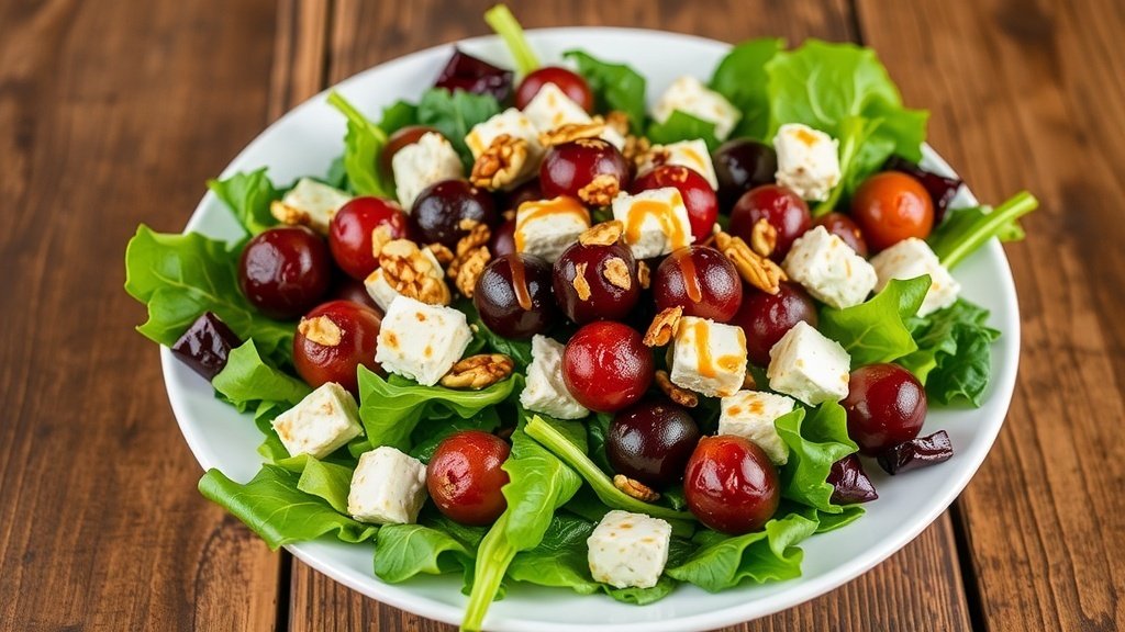 Roasted Grape and Goat Cheese Salad