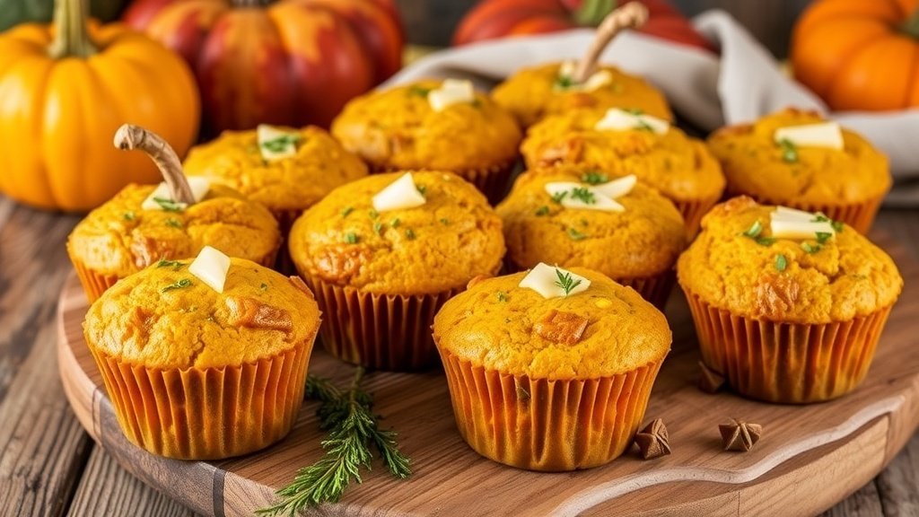 Savory Pumpkin Herb Muffins