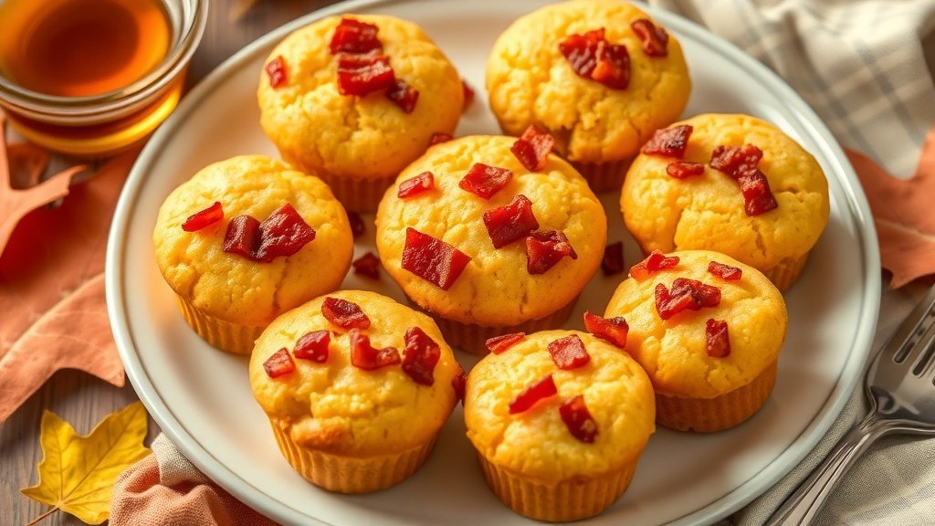 Maple Bacon Cornbread Muffins