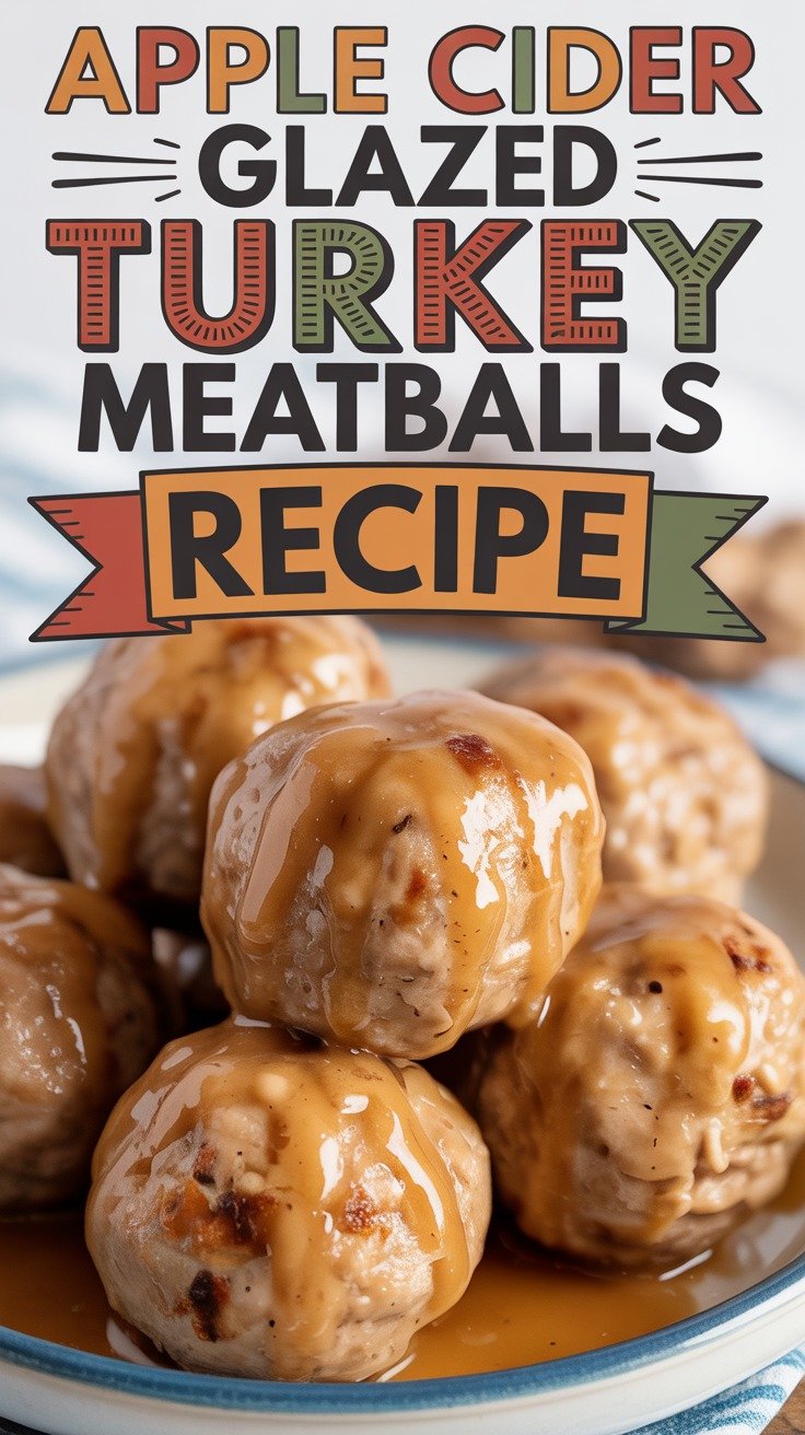 Apple Cider Glazed Turkey Meatballs
