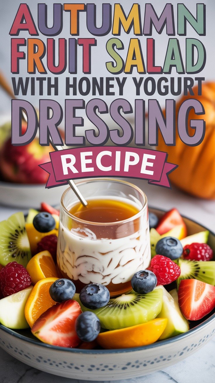 Autumn Fruit Salad with Honey Yogurt Dressing