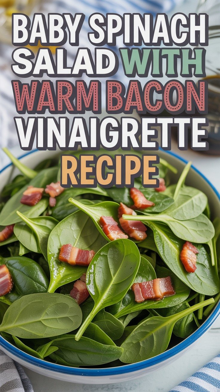 Baby Spinach Salad with Warm Bacon Vinaigrette
