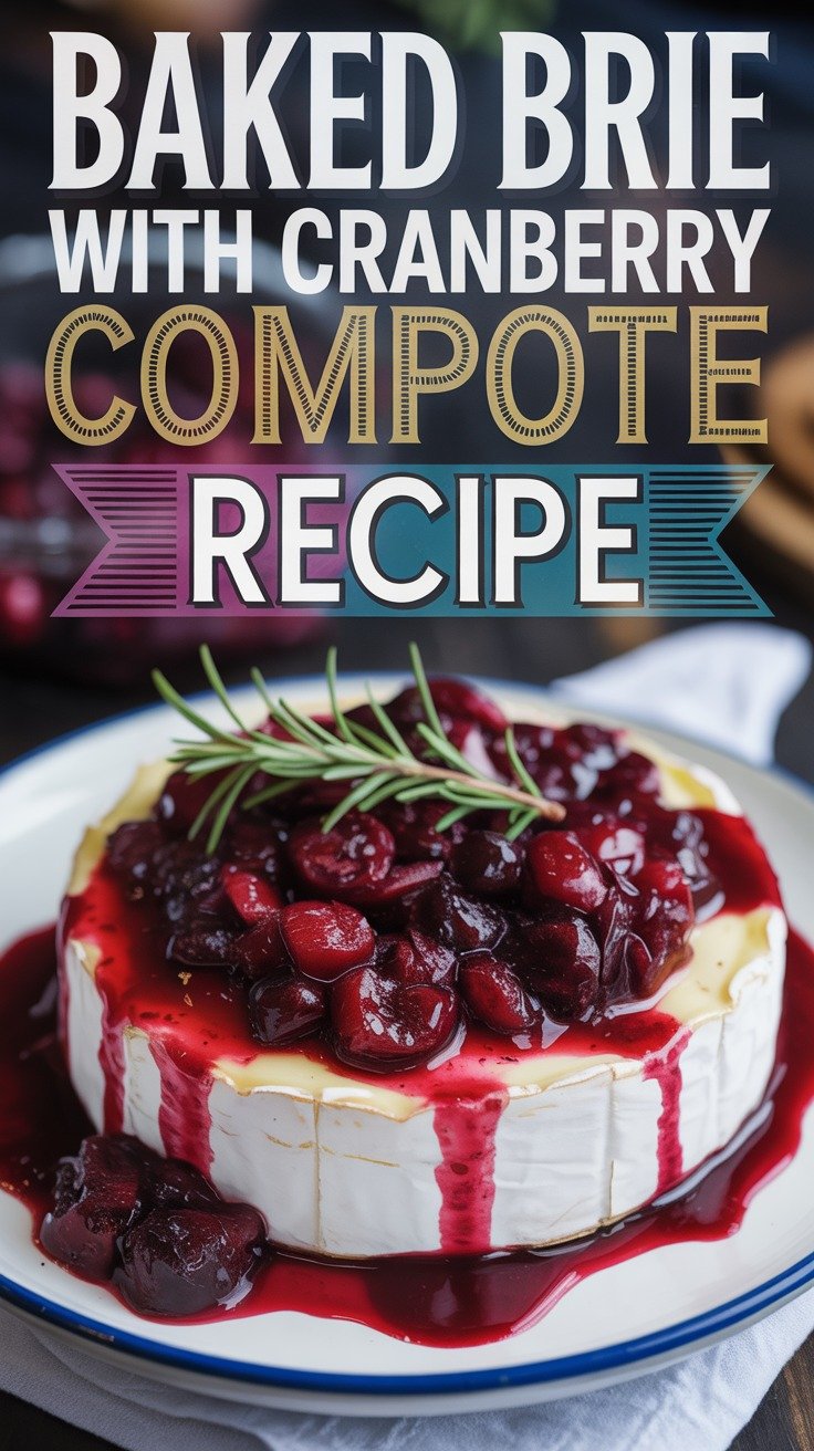 Baked Brie with Cranberry Compote