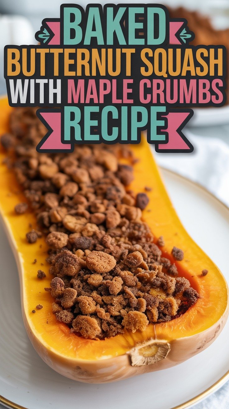 Baked Butternut Squash with Maple Crumbs
