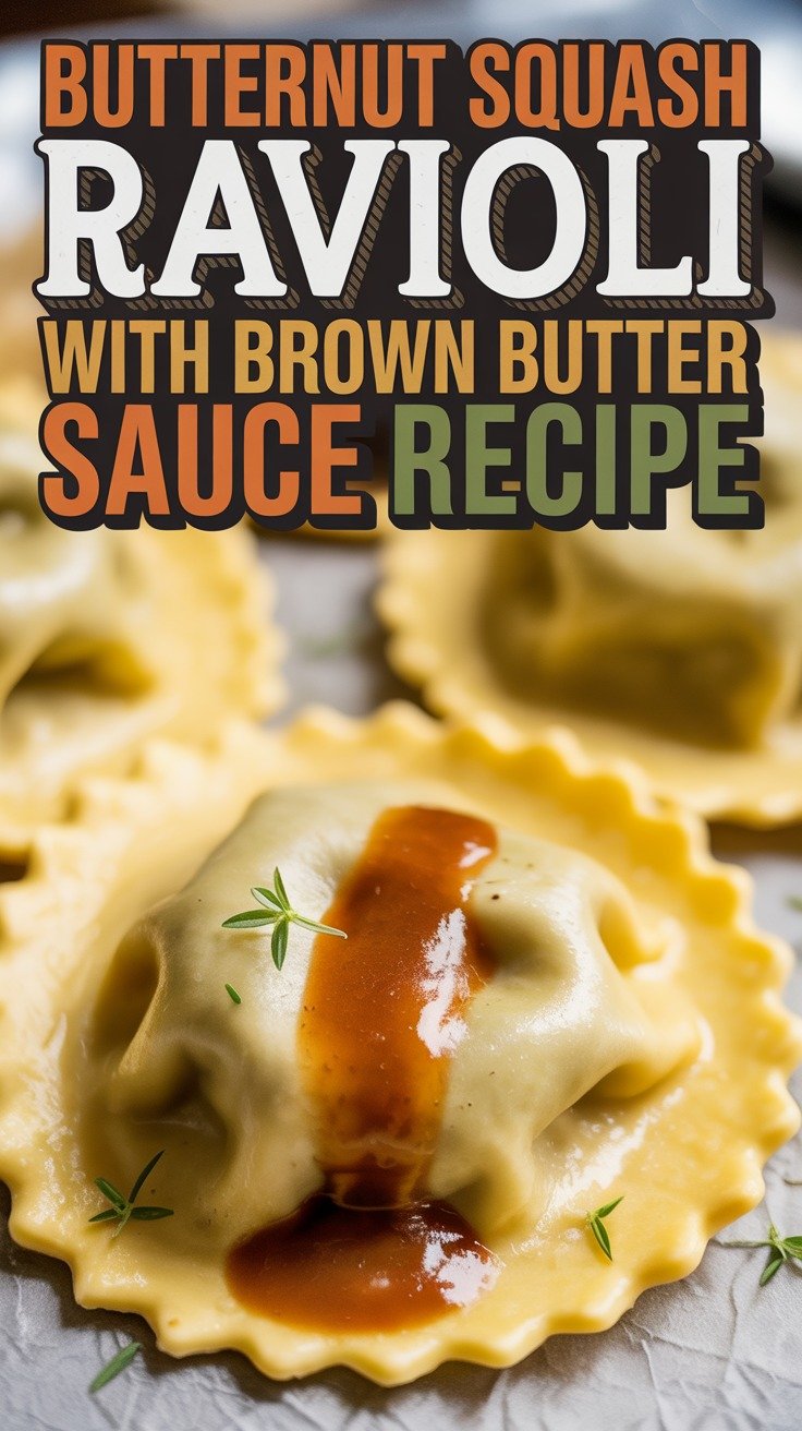 Butternut Squash Ravioli with Brown Butter Sauce