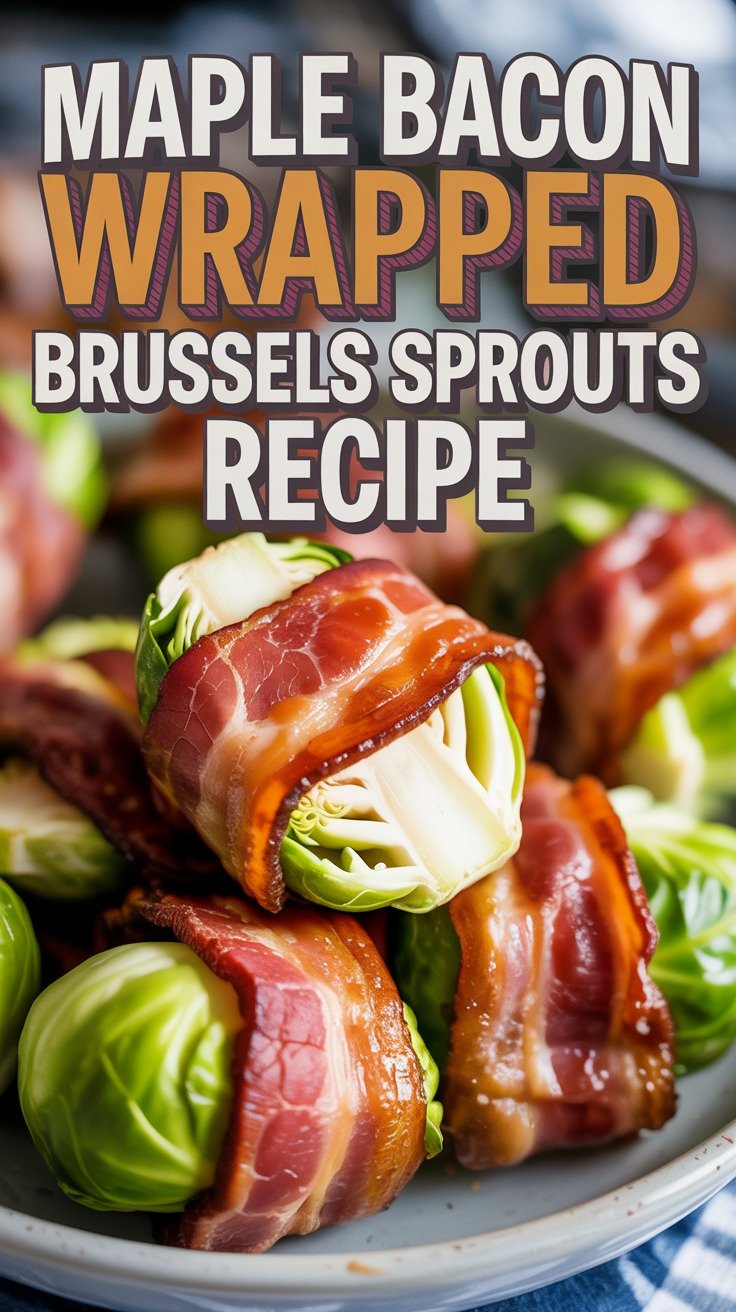 Maple Bacon Wrapped Brussels Sprouts
