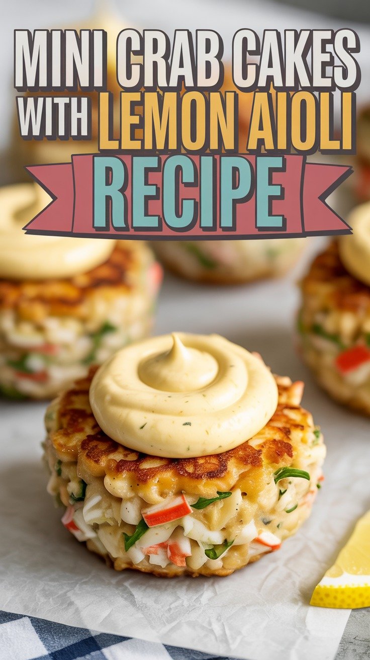 Mini Crab Cakes with Lemon Aioli
