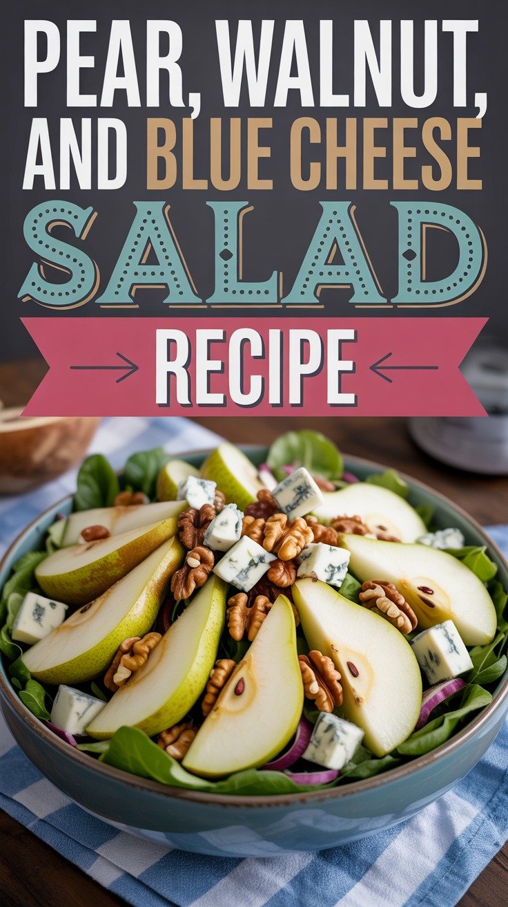 Pear, Walnut, and Blue Cheese Salad