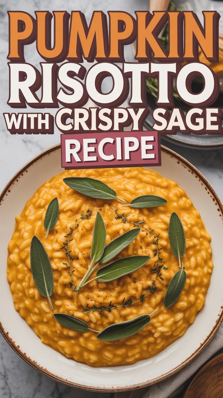 Pumpkin Risotto with Crispy Sage