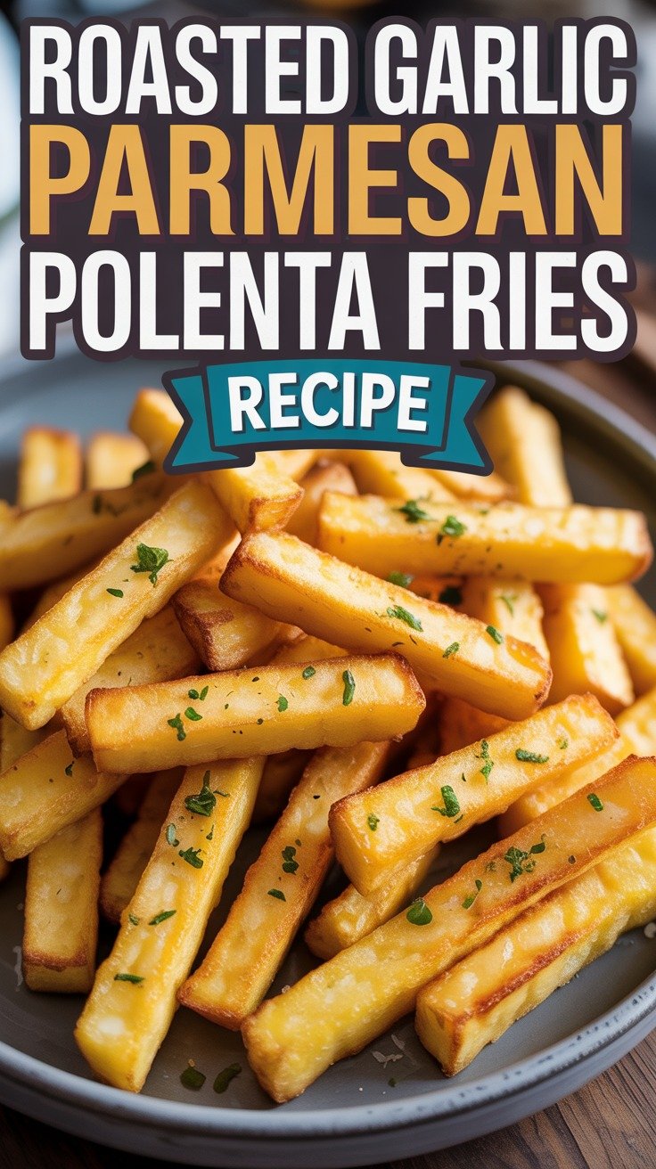 Roasted Garlic Parmesan Polenta Fries