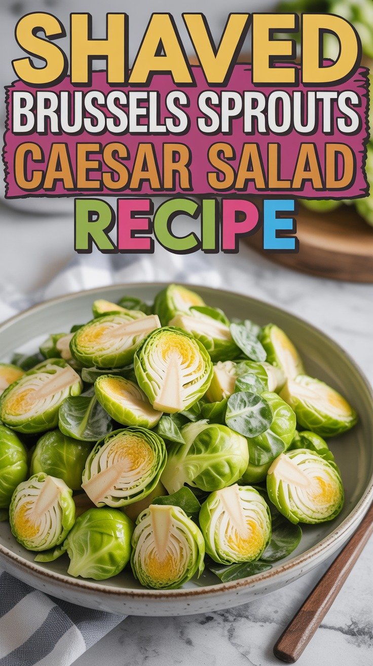 Shaved Brussels Sprouts Caesar Salad