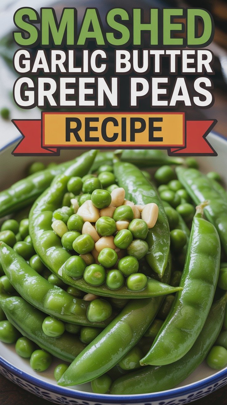 Smashed Garlic Butter Green Peas