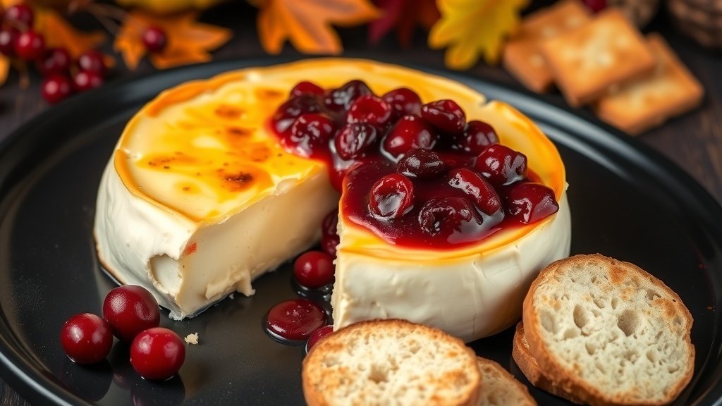 Baked Brie with Cranberry Compote