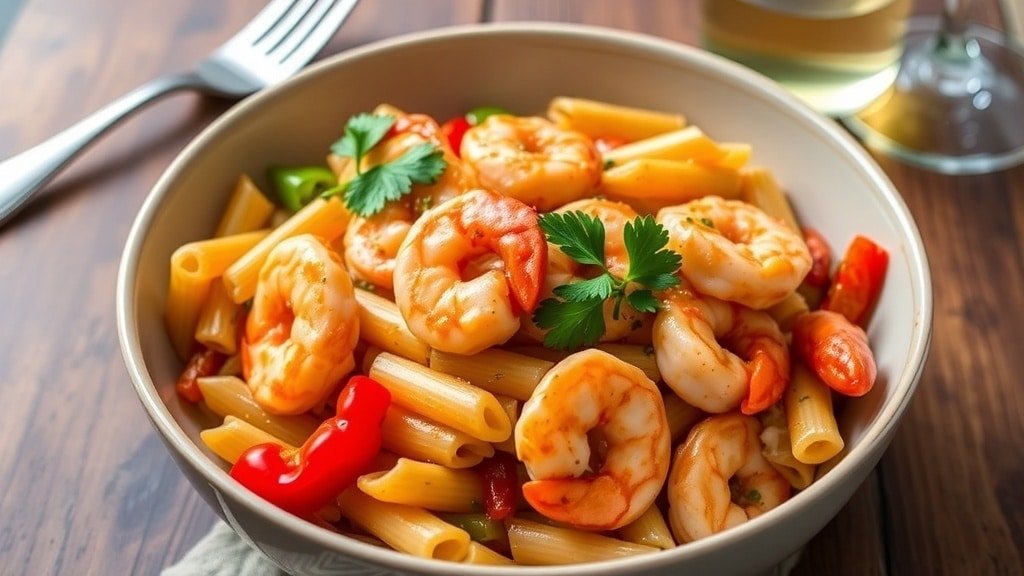 Slow Cooker Cajun Shrimp Pasta
