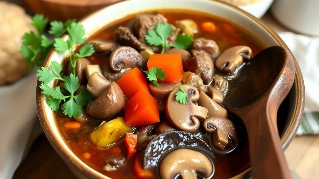Slow Cooker Beef and Mushroom Stew