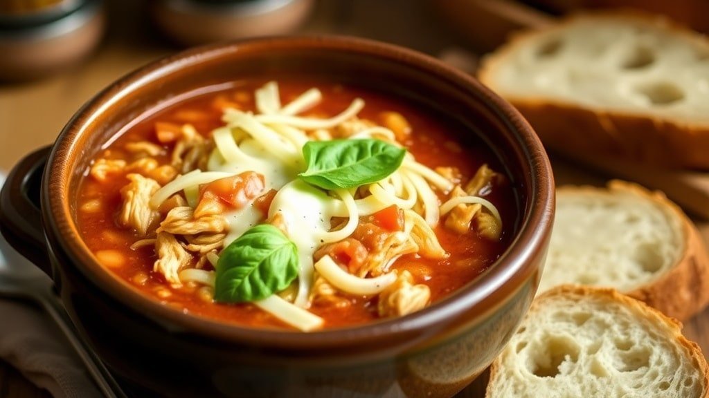 Slow Cooker Chicken Parmesan Soup