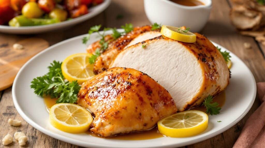 Slow Cooker Garlic Lemon Turkey