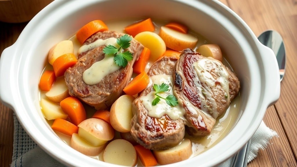 Slow Cooker Pork Chop Casserole