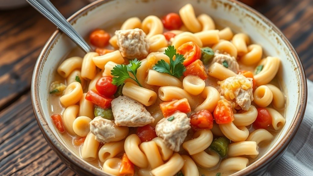 Slow Cooker Chicken Pot Pie Pasta