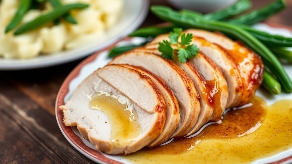 Slow Cooker Garlic Butter Turkey Breast