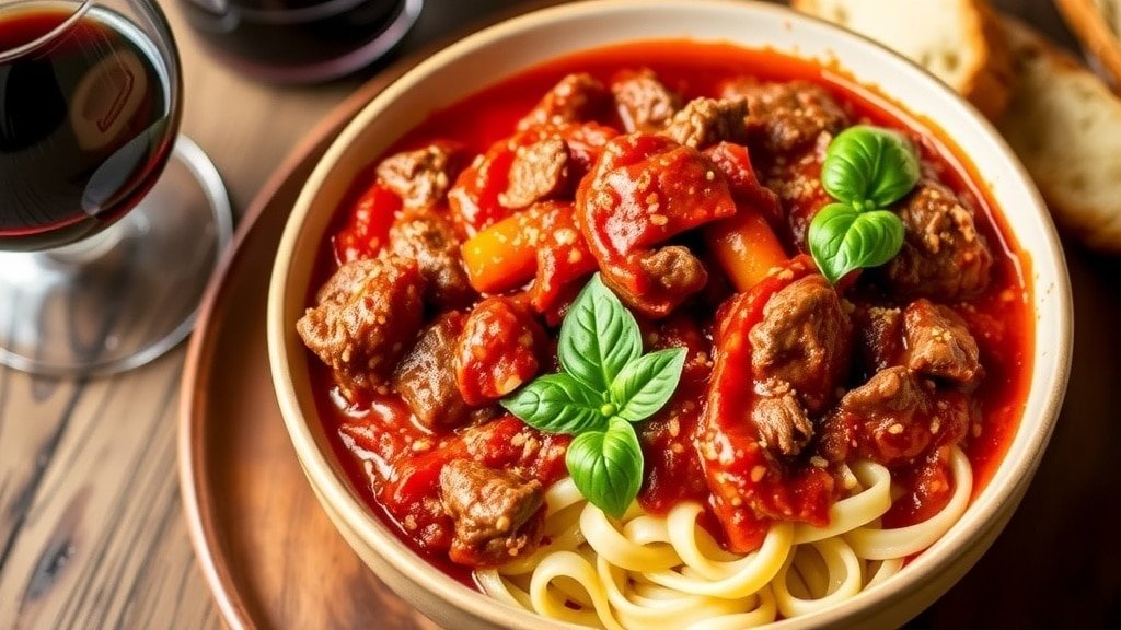 Crockpot Tomato Beef Ragu