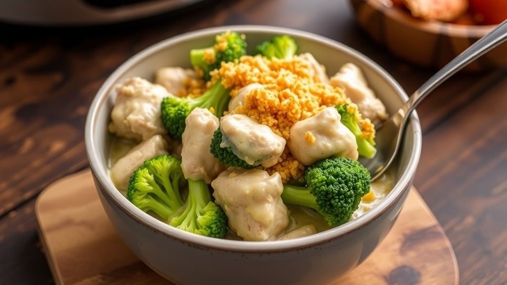 Slow Cooker Chicken Broccoli Casserole