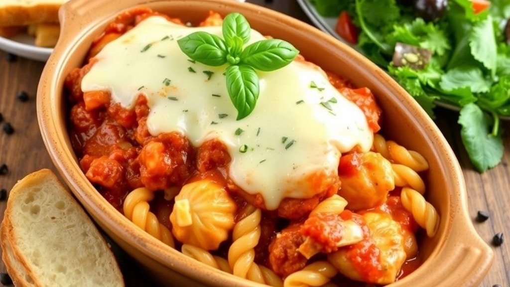 Slow Cooker Chicken Parmesan Casserole