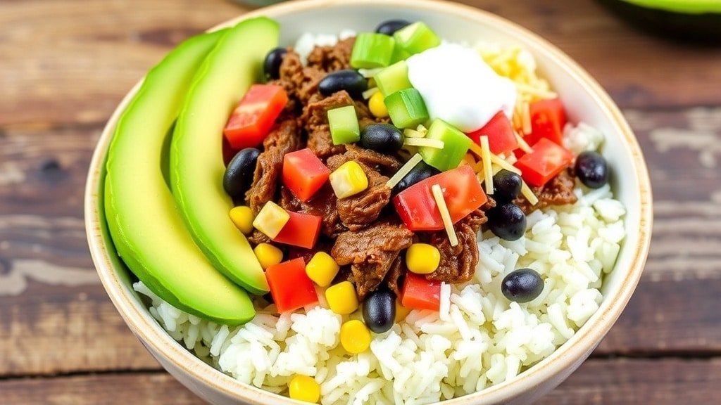 Crockpot Beef Burrito Bowls