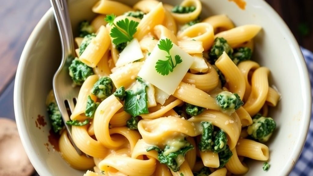 Crockpot Spinach Artichoke Pasta