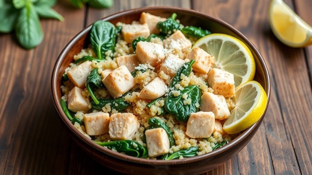 Slow Cooker Chicken and Spinach Quinoa