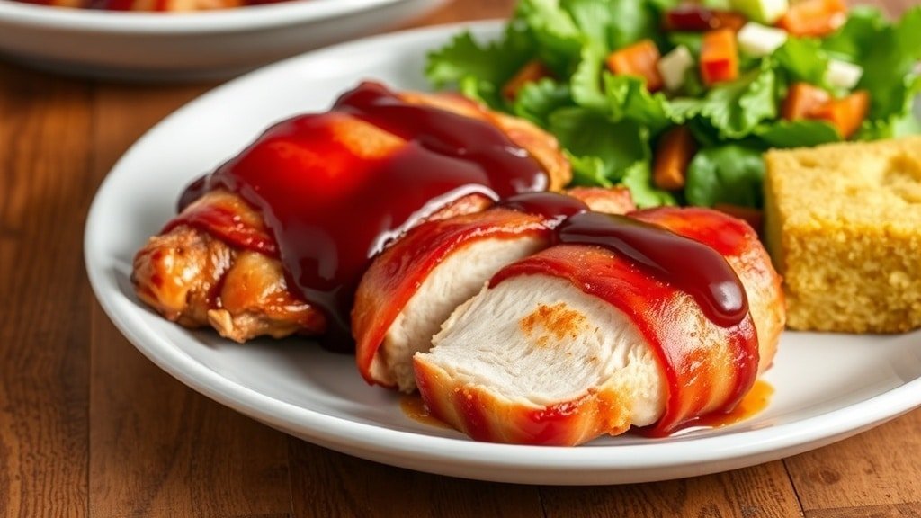 Crockpot BBQ Bacon Wrapped Chicken