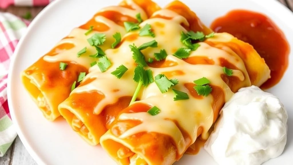 Crockpot Chicken Corn Enchiladas