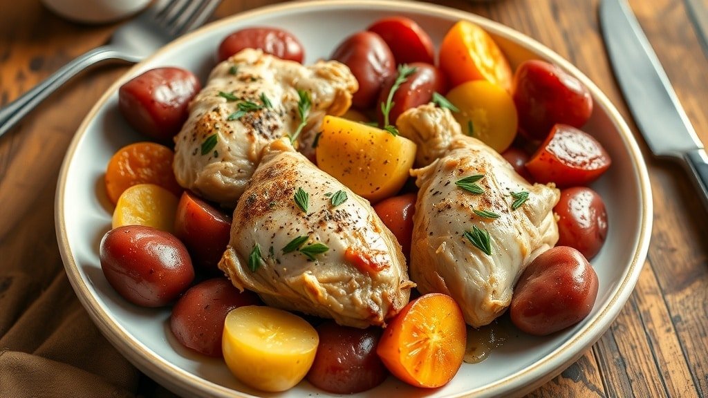 Slow Cooker Chicken and Red Potatoes