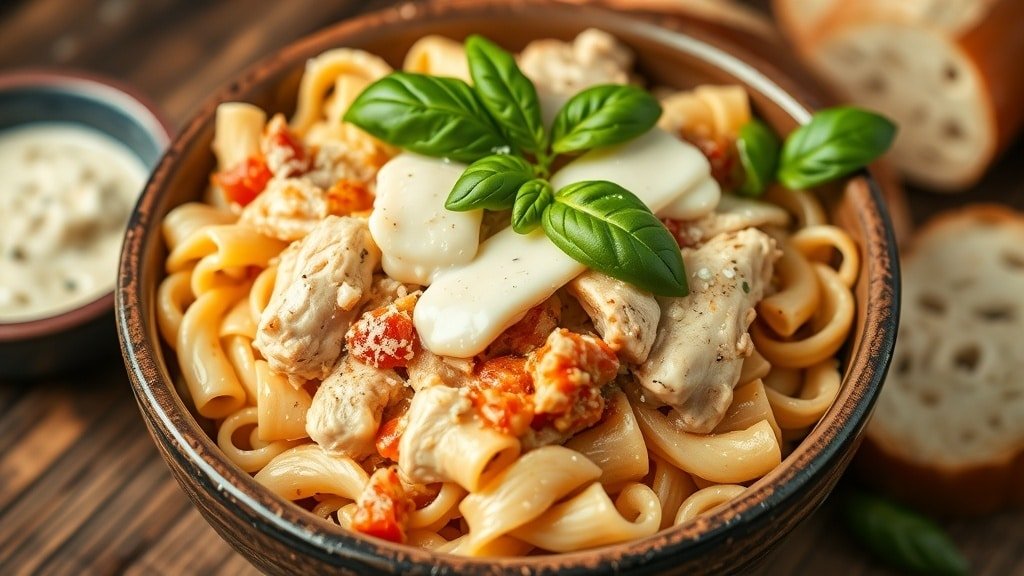 Crockpot Chicken Ricotta Pasta