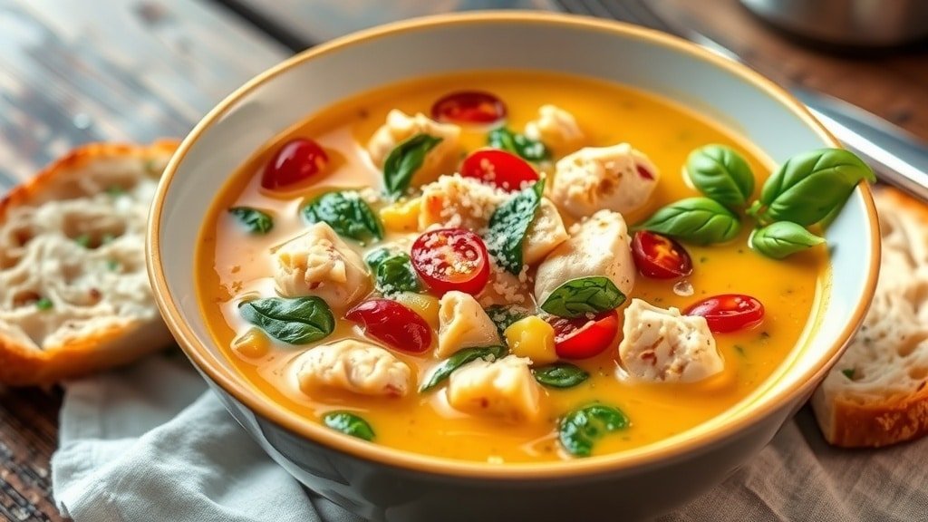 Slow Cooker Creamy Tuscan Soup