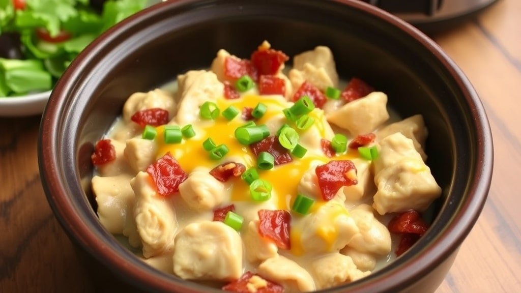 Crockpot Chicken and Bacon Ranch Casserole