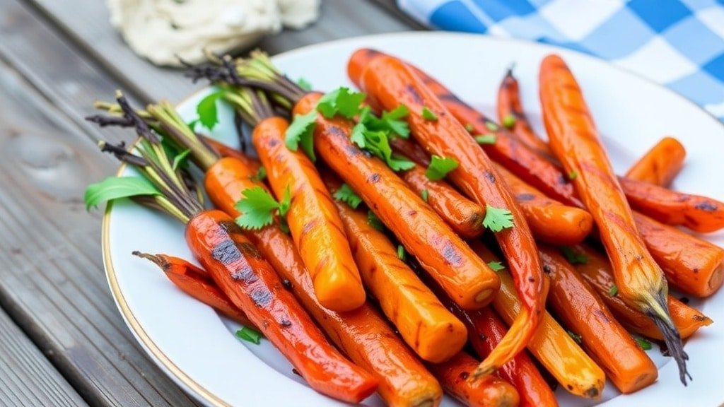 Grilled Maple Glazed Carrots
