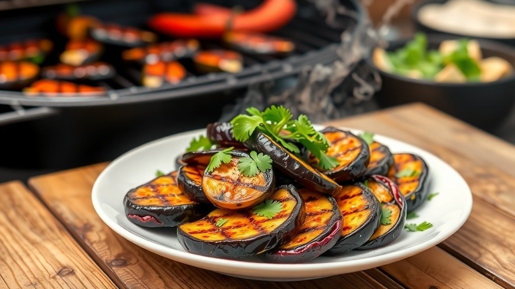Grilled Garlic Chili Eggplant