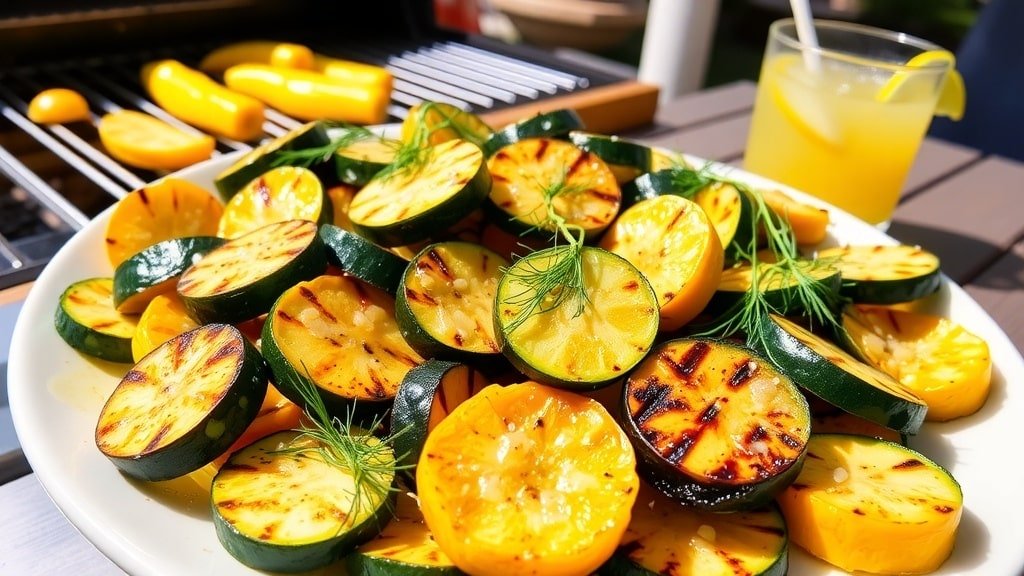 Grilled Lemon Dill Squash