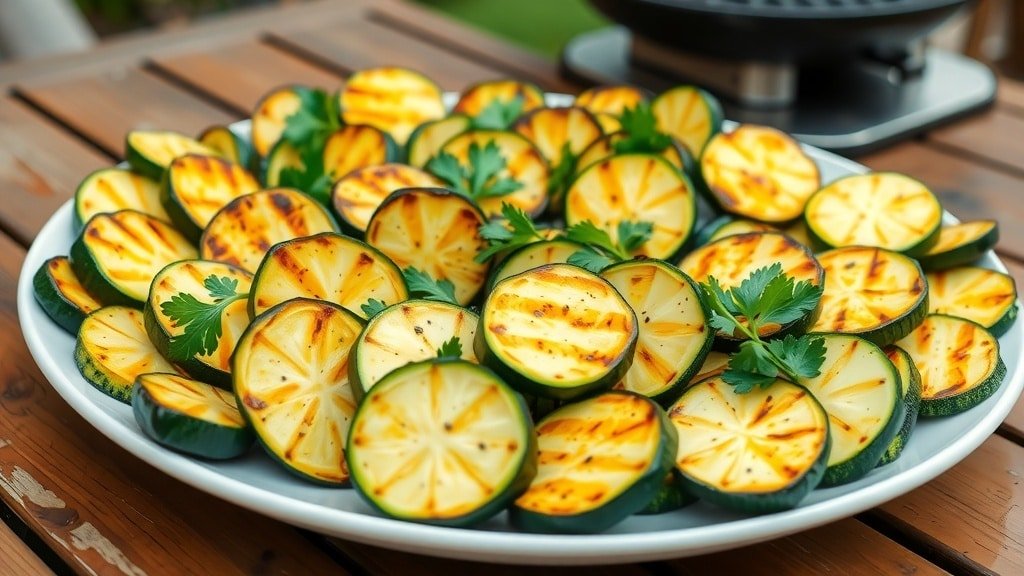Grilled Garlic Butter Zucchini