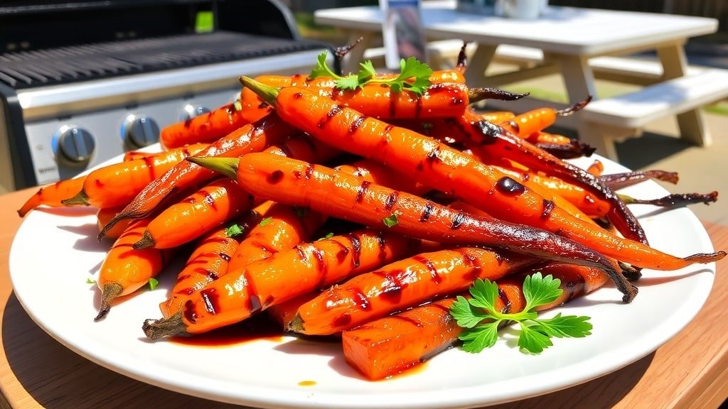 Grilled Honey Balsamic Carrots