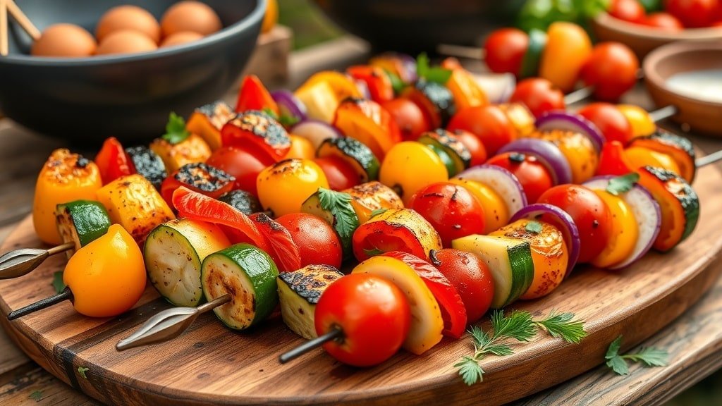Grilled Mediterranean Vegetable Skewers